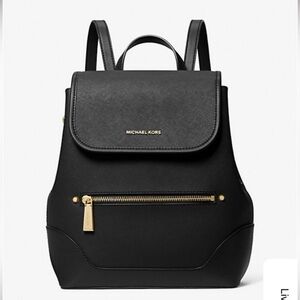MK Harrison Saffiano Leather Backpack